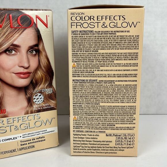 Revlon Color Effects Hair Color Frost and Glow Highlighting Kit Honey Lot of 2 - Picture 3 of 8